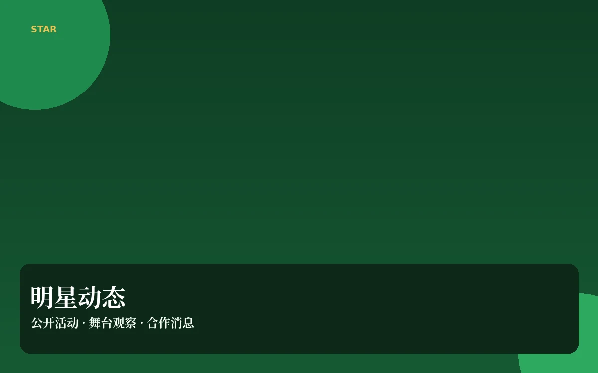 明星动态公开信息